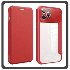 Θήκη Book, Leather Δερματίνη Colorful Magnetic Case Red Κόκκινο For iPhone 13 Pro