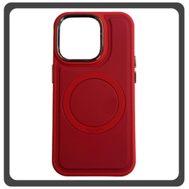 Θήκη Πλάτης - Back Cover, Silicone Σιλικόνη Liquid Magnetic Skin Protection Case Red Κόκκινο For iPhone 13 Pro