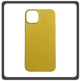 Θήκη Πλάτης - Back Cover, Silicone Σιλικόνη High Quality Liquid TPU Soft Protective Case Yellow Κίτρινο For iPhone 13 Mini