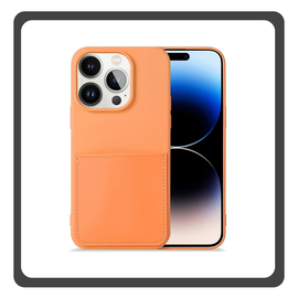 Θήκη Πλάτης - Back Cover Silicone Σιλικόνη Liquid Inserted TPU Protective Case Orange Πορτοκαλί For iPhone 11 Pro Max