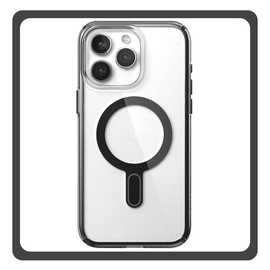 Θήκη Πλάτης - Back Cover, Silicone Σιλικόνη Pattern Plated Magnetic Case Black Μαύρο For iPhone 12
