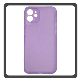 Θήκη Πλάτης - Back Cover, Silicone Σιλικόνη Ultra Thin Feather PP Case Purple Μωβ For iPhone 12 Mini
