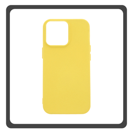 Θήκη Πλάτης - Back Cover, Silicone Σιλικόνη High Quality Liquid TPU Soft Protective Case Yellow Κίτρινο For iPhone 12 Mini