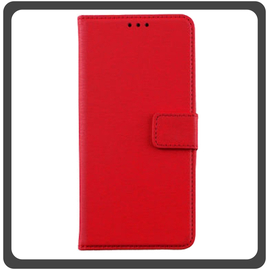 Θήκη Book, Leather Δερματίνη Flap Wallet Case with Clasp Red Κόκκινο For iPhone 12 Mini