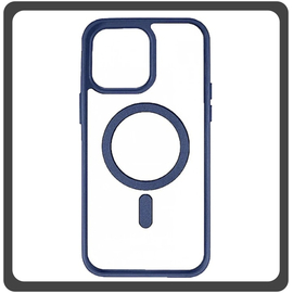 Θήκη Πλάτης - Back Cover Silicone Σιλικόνη Frosted Edge Macaroon Magnetic Case Blue Μπλε For iPhone 11 Pro Max