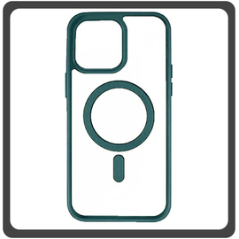 Θήκη Πλάτης - Back Cover Silicone Σιλικόνη Frosted Edge Macaroon Magnetic Case Emerald Green Πράσινο For iPhone 11 Pro Max