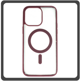 Θήκη Πλάτης - Back Cover Silicone Σιλικόνη Frosted Edge Macaroon Magnetic Case Plum Purple Μωβ For iPhone 11 Pro Max
