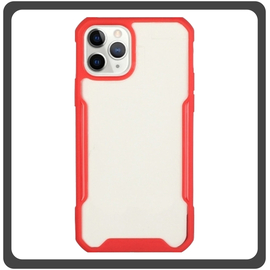 Θήκη Πλάτης - Back Cover Silicone Σιλικόνη TPU-Rimmed Acrylic Protective Case Red Κόκκινο For iPhone 11 Pro Max