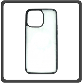 Θήκη Πλάτης - Back Cover Silicone Σιλικόνη TPU-Rimmed Acrylic Protective Case Black Μαύρο For iPhone 11 Pro Max