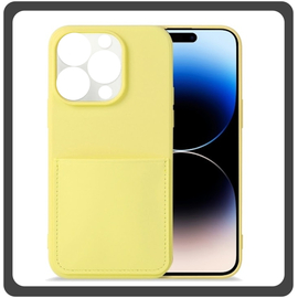Θήκη Πλάτης - Back Cover Silicone Σιλικόνη Liquid Inserted TPU Protective Case Yellow Κίτρινο For iPhone 11 Pro Max