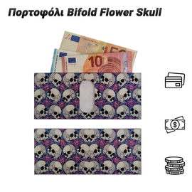 Πορτοφόλι Bifold Flower Skull
