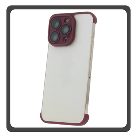 Back Cover For iPhone 14 Pro TPU Mini Bumpers With Camera Protection Burgundy Μπορντό