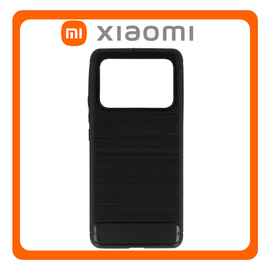 Θήκη Πλάτης - Back Cover, Silicone Σιλικόνη Carbon Black Μαύρο For Xiaomi Mi 11 Ultra