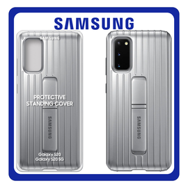 Original Samsung S20 4G / S20 5G Θήκη Πλάτης - Back Cover, Protective Standing Cover Silver Ασημί