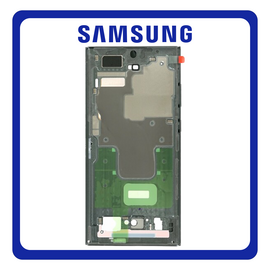 Γνήσια Original Samsung Galaxy S23 Ultra 5G (SM-S918B, SM-S918B/DS) LCD Front Housing LCD Middle Frame Bezel Plate Μεσαίο Πλαίσιο Green Πράσινο GH96-15833C (Service Pack By Samsung)