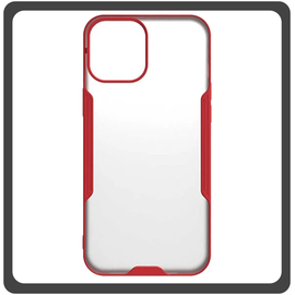Θήκη Πλάτης - Back Cover, Silicone Σιλικόνη TPU-Rimmed Acrylic Protective Case Red Κόκκινο For iPhone 12 Pro Max