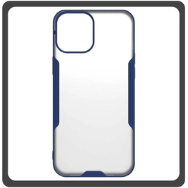Θήκη Πλάτης - Back Cover, Silicone Σιλικόνη TPU-Rimmed Acrylic Protective Case Blue Μπλε For iPhone 12 Pro Max