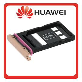 Γνήσια Original Huawei Huawei P40 Pro (ELS-NX9, ELS-N04), SIM Card Tray + Micro SD Tray Blush Gold Χρυσό 51661RDU (Service Pack By Huawei)