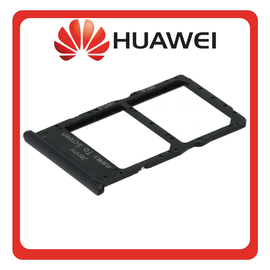 Γνήσια Original Huawei P40 lite (JNY-L21A, JNY-L01A) SIM Card Tray + Micro SD Tray Midnight Black Μαύρο 51661PSH (Service Pack By Huawei)