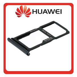 Γνήσια Original Huawei P Smart Z (STK-L21) SIM Card Tray + Micro SD Tray Υποδοχέας Βάση Θήκη Κάρτας SIM Midnight Black Μαύρο 51661MSD​ (Service Pack By Huawei)