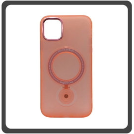 Θήκη Πλάτης - Back Cover Silicone Σιλικόνη Rotating Magnetic Bracket Protective Case Pink Ροζ For iPhone 11 Pro Max