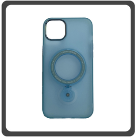 Θήκη Πλάτης - Back Cover Silicone Σιλικόνη Rotating Magnetic Bracket Protective Case Light Blue Μπλε For iPhone 11 Pro Max