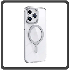Θήκη Πλάτης - Back Cover Silicone Σιλικόνη Creative Invisible Bracket Protective Case Silver Ασημί For iPhone 11 Pro Max​