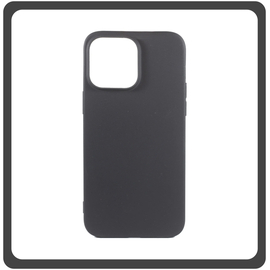 Θήκη Πλάτης - Back Cover, Silicone Σιλικόνη High Quality Liquid TPU Soft Protective Case Black Μαύρο For iPhone 12 Pro Max