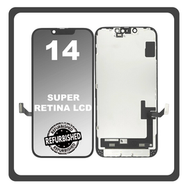 iPhone 14, iPhone14 (A2894, A2651), Super Retina XDR OLED LCD Display Screen Assembly Οθόνη + Touch Screen Digitizer Μηχανισμός Αφής Midnight Μαύρο (Ref By Apple)