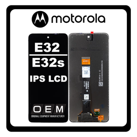 HQ OEM Motorola Moto E32 / Motorola Moto E32s, IPS LCD Display Screen Assembly Οθόνη + Touch Screen Digitizer Μηχανισμός Αφής Black Μαύρο