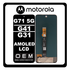 HQ OEM Συμβατό Με Motorola G71 5G (XT2169-1) / Motorola Moto G41 (XT2167-2) / Motorola Moto G31 (XT2173-3), AMOLED LCD Display Screen Assembly Οθόνη + Touch Screen Digitizer Μηχανισμός Αφής Black Μαύρο (Premium A+)