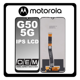HQ OEM Συμβατό Με Motorola Moto G50 5G (XT2137-1, XT2137-2), IPS LCD Display Screen Assembly Οθόνη + Touch Screen Digitizer Μηχανισμός Αφής Black Μαύρο (Grade AΑA)