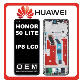 HQ OEM &Sigma;&upsilon;&mu;&beta;&alpha;&tau;ό &Mu;&epsilon; Huawei Honor 50 Lite (NTN-L22), IPS LCD Display Screen Assembly &Omicron;&theta;ό&nu;&eta; + Touch Screen Digitizer &Mu;&eta;&chi;&alpha;&nu;&iota;&sigma;&mu;ό&sigmaf; &Alpha;&phi;ή&sigmaf; + Frame Bezel &Pi;&lambda;&alpha;ί&sigma;&iota;&omicron; &Sigma;&alpha;&sigma;ί Deep Sea Blue &Mu;&pi;&lambda;&epsilon; (Premium A+)