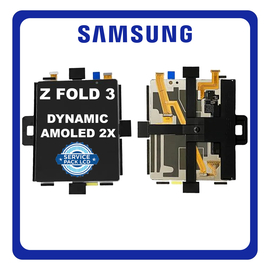 Γνήσια Original Samsung Galaxy Z Fold3 (SM-F926B, SM-F926B/DS) Foldable Dynamic AMOLED 2X LCD Display Screen Assembly Οθόνη + Touch Screen Digitizer Inner Μηχανισμός Αφής Black Μαύρο GH96-14410A (Service Pack By Samsung)