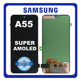 Γνήσια Original Samsung Galaxy A55 5G (SM-A256E, SM-A256E/DS) Super AMOLED LCD Display Screen Assembly Οθόνη + Touch Screen Digitizer Μηχανισμός Αφής Black Μαύρο GH82-34308A (Service Pack By Samsung)