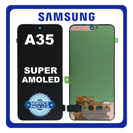 Γνήσια Original Samsung Galaxy A35 5G (SM-A356E, SM-A356E/DS) Super AMOLED LCD Display Screen Assembly Οθόνη + Touch Screen Digitizer Μηχανισμός Αφής Black Μαύρο GH82-34221A / GH82-34224A (Service Pack By Samsung)