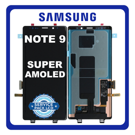 Γνήσια Original Samsung Galaxy Note 9 (SM-N960F, SM-N9600) Super AMOLED LCD Display Screen Assembly Οθόνη + Touch Screen Digitizer Μηχανισμός Αφής Black Μαύρο GH96-11759A / GH82-11948A (Service Pack By Samsung)