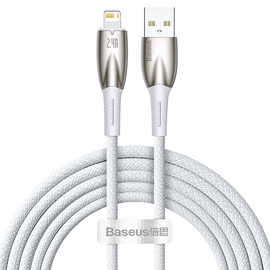 Data Cable Baseus Glimmer, Lightning, 1.0m, White - 40460