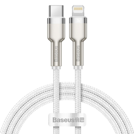 Data Cable Baseus Cafule, Type-c - Lightning, 20w, 1.0m, White - 40476