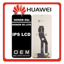 HQ OEM Συμβατό Με Huawei Honor X8a (CRT-LX1, CRT-LX2) / Honor 90 Lite (CRT-NX1) IPS LCD Display Screen Assembly Οθόνη + Touch Screen Digitizer Μηχανισμός Αφής Black Μαύρο (Premium A+)