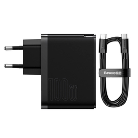 Network Charger Baseus Gan5 pro Fast, 100w, pd Cable, Black - 40411
