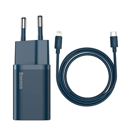 Network Charger Baseus Super si, 20w, Type-c to Lightning Cable, Blue - 40416