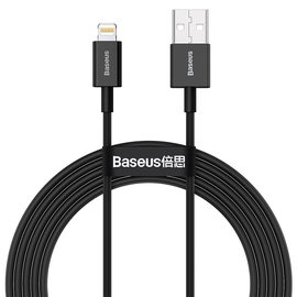 Data Cable Baseus Superior, Lightning, 1.0m, Black - 40470