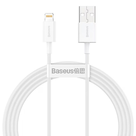 Data Cable Baseus Superior, Lightning, 1.5m, White - 40471