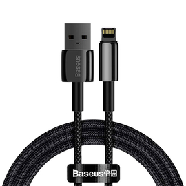 Data Cable Baseus Tungsten Gold, Lightning, 1.0m, Black - 40472
