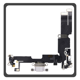 HQ OEM Συμβατό Με Apple iPhone 14+, iPhone 14 Plus (A2886, A2632) Charging Dock Connector Lightning Flex Καλωδιοταινία Κονέκτορας Φόρτισης + Microphone Μικρόφωνο Purple Μωβ (Premium A+)