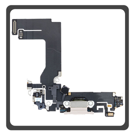 HQ OEM Συμβατό Με Apple iPhone 13 mini (A2628, A2481) Charging Dock Connector Lightning Flex Καλωδιοταινία Κονέκτορας Φόρτισης + Microphone Μικρόφωνο Pink Ροζ (Premium A+)