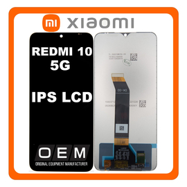HQ OEM Συμβατό Με Xiaomi Redmi 10 5G (22041219G, 22041219NY) IPS LCD Display Screen Assembly Οθόνη + Touch Screen Digitizer Μηχανισμός Αφής Black Μαύρο (Premium A+)