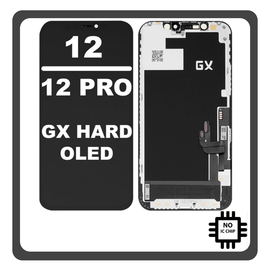 HQ OEM Συμβατό Για Apple iPhone 12 (A2403, A2172, A2402), iPhone 12 Pro (A2407, A2341, A2406) GX Hard OLED LCD Display Screen Assembly Οθόνη + Touch Screen Digitizer Μηχανισμός Αφής Black Μαύρο Without IC Chip (Premium A+)