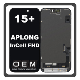 HQ OEM Συμβατό Με For Apple iPhone 15 Plus, iPhone 15+ (A3094, A2847) APLONG InCell FHD LCD Display Screen Assembly Οθόνη + Touch Screen Digitizer Μηχανισμός Αφής Black Μαύρο (Premium A+) (0% Defective Returns)